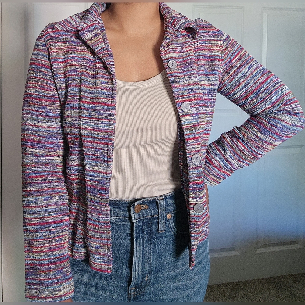 Multicolor Button-Up Jacket - Picture 2 of 4